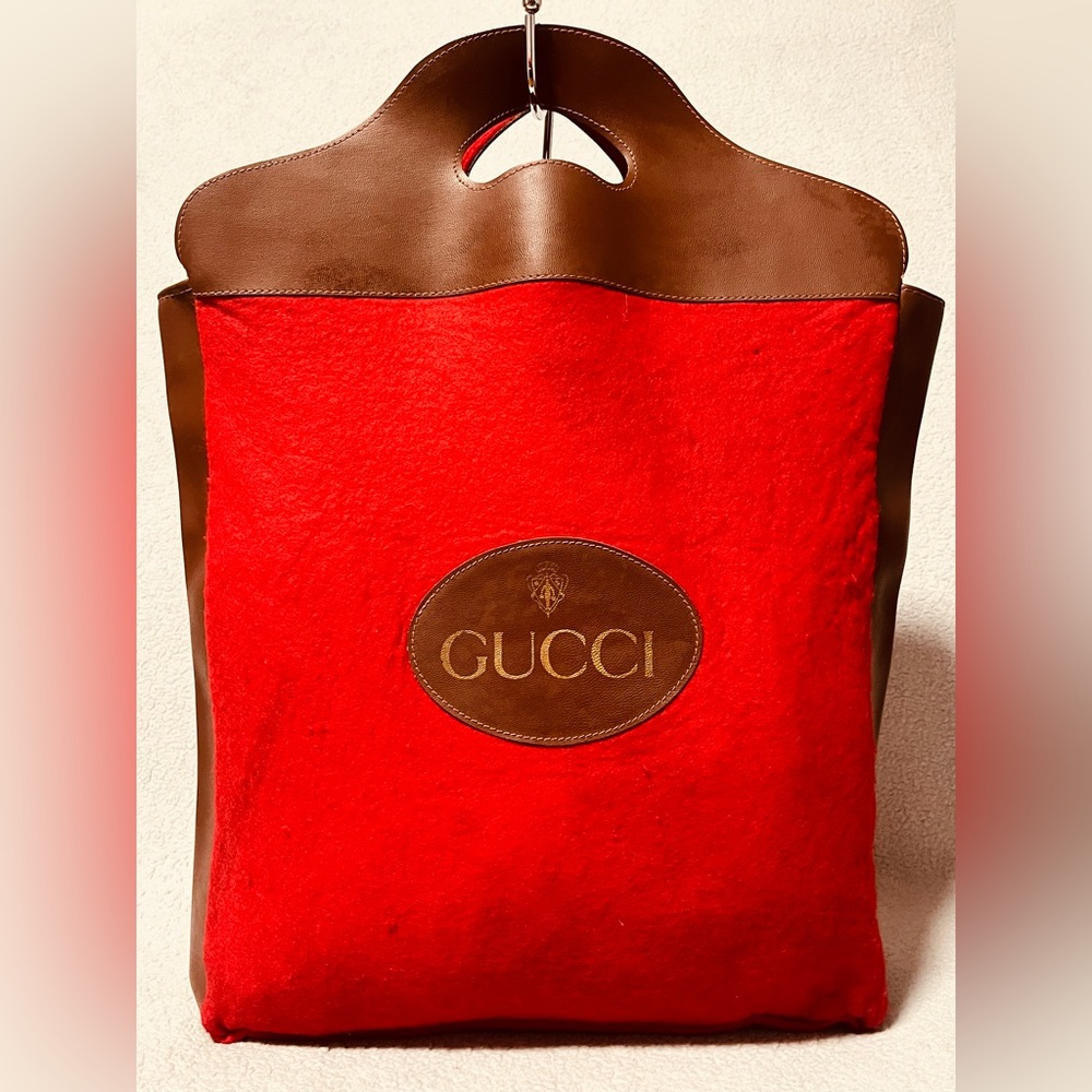Gucci Vintage  Felt Shopper Tote Bag - Picture 8 of 15